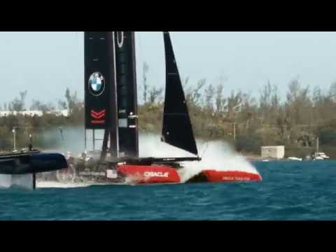Practice Racing with ORACLE TEAM USA and Artemis Racing