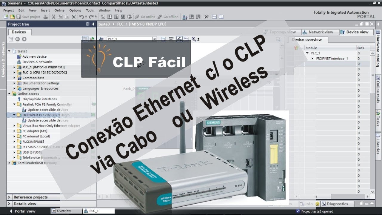 Conectando ao CLP via Cabo ou Wireless - CLP Fácil