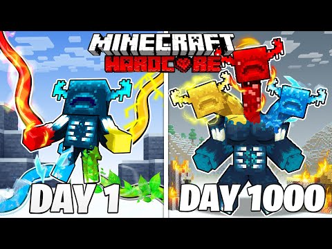FoZo Movies - I Survived 1000 Days As An Elemental Warden In Hardcore Minecraft: Full Story