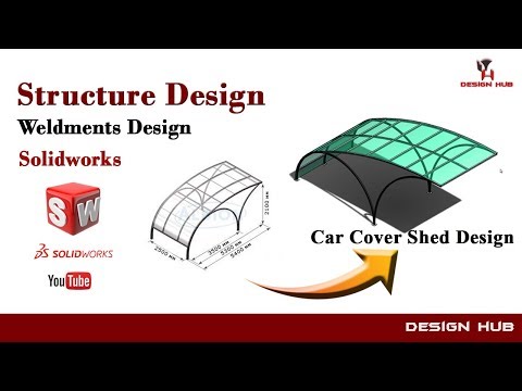 Car Shed Design |Pergola shed Design| Solidworks Structural Design |