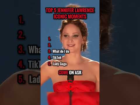 Top 5 Jennifer Lawrence iconic moments.#jenniferlawrence #celebrity #fyp #funny