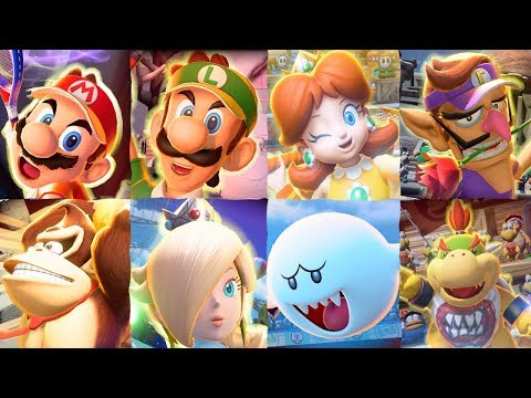 Mario Tennis Aces - All Zone Shots Animations (All Characters)