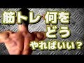 【筋トレ初心者向け】 筋トレ何をどうやればいいの?~私の基本的な考え方~