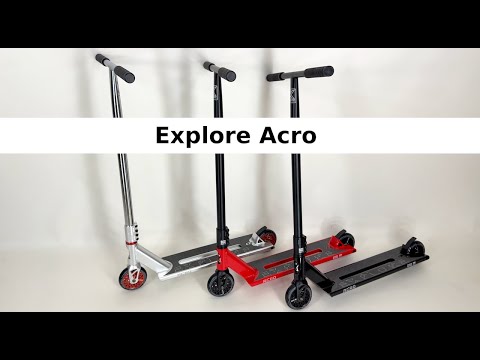 Самокат трюковый Explore Acro серебристый + пега - фото 1 - id-p2781906544