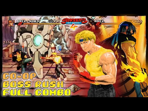 Streets of Rage 4 - Boss Rush Full combo Axel-Sor3 and Axel V8