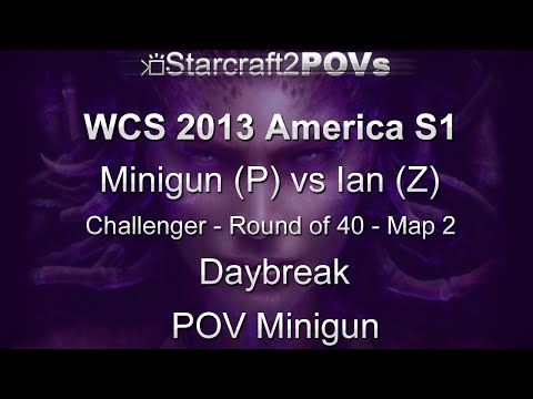 SC2 HotS - WCS 2013 AM S1 CL - Mingun vs Ian - Ro40 - Map 2 - Daybreak - Minigun