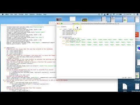 Course Selection Interface Using Python Classes And Tkinter Gui Part1