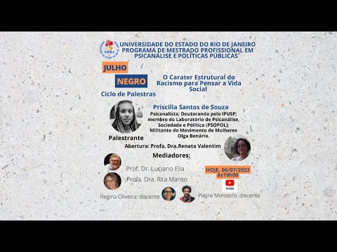 Ciclo de debates: Psicanálise e Relações Raciais