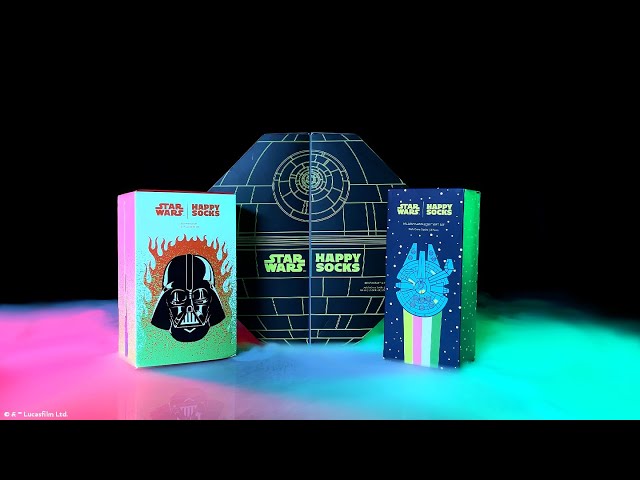 Vídeo relacionado con Happy Socks x Star Wars - Pack de 3 Calcetines en Caja de Regalo para Grandes Fans - con Diseños de Yoda y Darth Vader