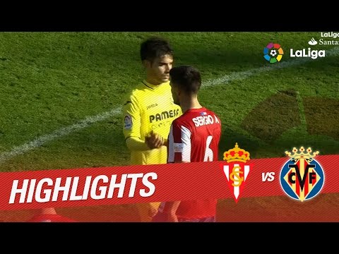 Resumen de Sporting de Gijón vs Villarreal CF (1-3)