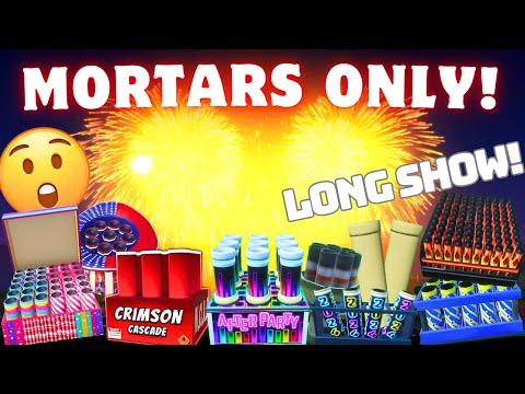 Crazy long mortars only firework show in (fireworks playground) Roblox.