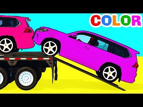 Fun Color SUV Transportation & Spiderman Cars Cartoon for Kids Colors for Toddlers Video Video
