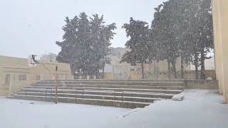Download lagu Heavy snowfall in Siliana Governorate, Tunisia mp3