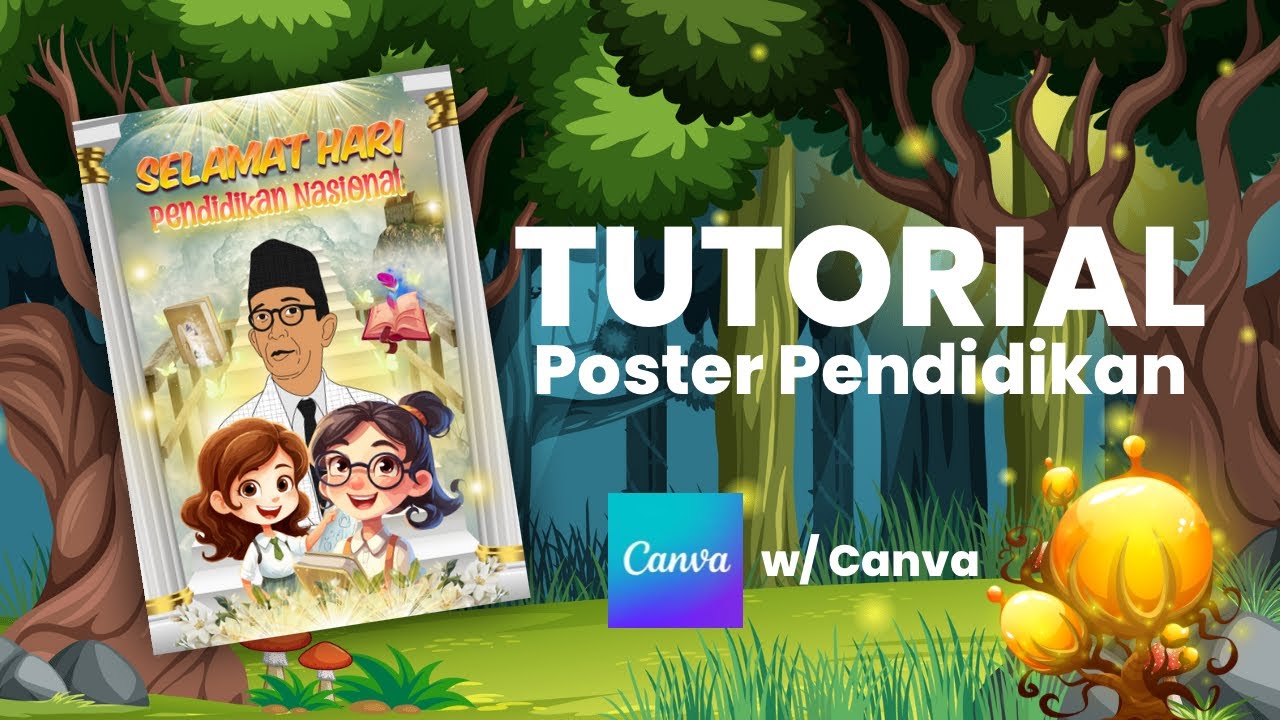 Tutorial Poster Hari Pendidikan Nasional w/ CANVA