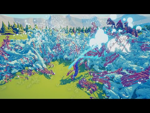 ULLR GOD vs 1000x RAPTORS - Totally Accurate Battle Simulator TABS