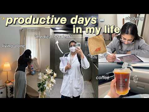 PRODUCTIVE DAYS IN MY LIFE📁 studying, living alone, dealing with stress, clothing haul✨📝