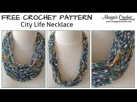 City Life Necklace Free Crochet Pattern - Right Handed