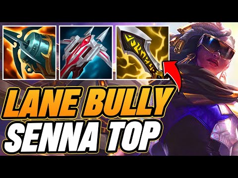SENNA TOP IS THE BEST LANE BULLY! FREE STACKS LATE GAME MONSTER!