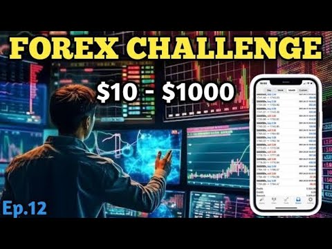 Turning $10 to $1000 FOREX CHALLENGE | $10 to $1000 CHALLENGE | Part  12