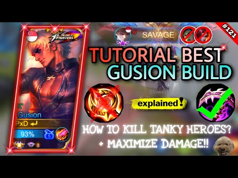 GUSION ITEM BUILD GUIDE AGAINST TANKY HEROES | TUTORIAL GUSION 2022 | GUSION TIPS & TRICKS | MLBB