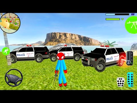 Policeman Detective Stickman Game - Spider Police Officer On Duty - Android Gameplay