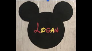 DIY Decorative Personalized Custom Made Foam Mickey Head Silhouette