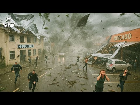 Novo dia de CAOS em SC! Telhados VOAM, Supermercado DESABA e GRANIZO DEVASTA LAVOURAS!