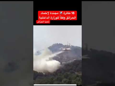 18 طائرة ✈️ مجندة لإطفاء الحرائق 🛫وفقاً للوزارة الداخلية الجزائرية _تحيا الجزائر 🇩🇿🇩🇿🇩🇿