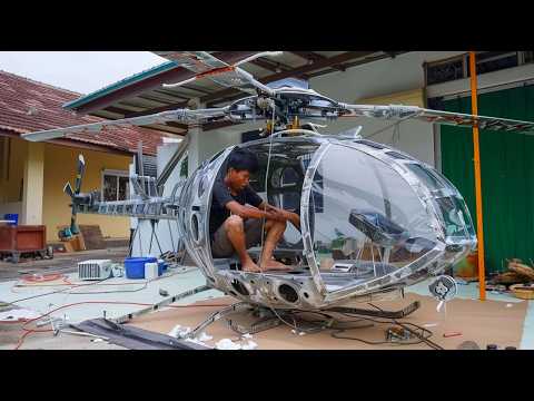 Man Builds Amazing Full-Size HELICOPTER | Start to Finish DIY by @Dodoan123