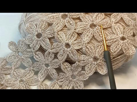 Whole piece Crochet Flower motifs. Create Wonders for scarves and dresses