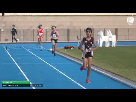 Girls Under 11 800m H1 - 2020 State Combined Events Championships // LAVicTV