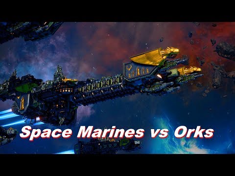 Space Marines vs Orks! Rank 161, Heroic Difficulty, 1500 Points - Battlefleet Gothic Armada