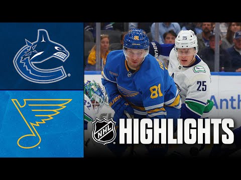 NHL Highlights | Canucks vs. Blues | October 30, 2025