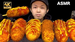【ASMR】(NO TALKING)Cheesy Corn Dogs 치즈핫도그 チーズハットグを食べる【咀嚼音/씹는 소리/EatingSound/MUKBANG】