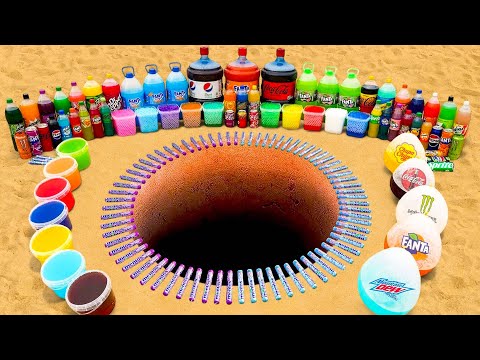 EXPERIMENT: Giant Balloons Eruption from Orbeez, Fanta, 7up, Mtn Dew, Mirinda, Coca Cola vs Mentos!