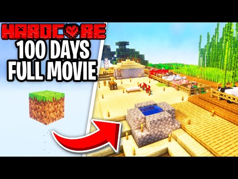 Skyes - I Survived 100 Days in ONE BLOCK SKYBLOCK in Minecraft Hardcore! [FULL MOVIE]