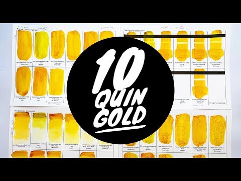 Colossal Color Showdown Ep. 10: Quinacridone Gold Old vs. New | Comparing 10 Brands