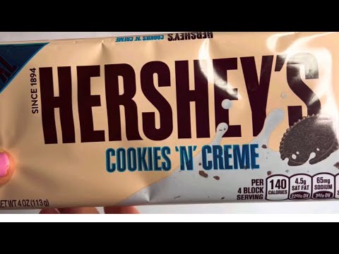 Unwrapping Hershey’s cookies N Creme Giant Candy bar ( No Talking )