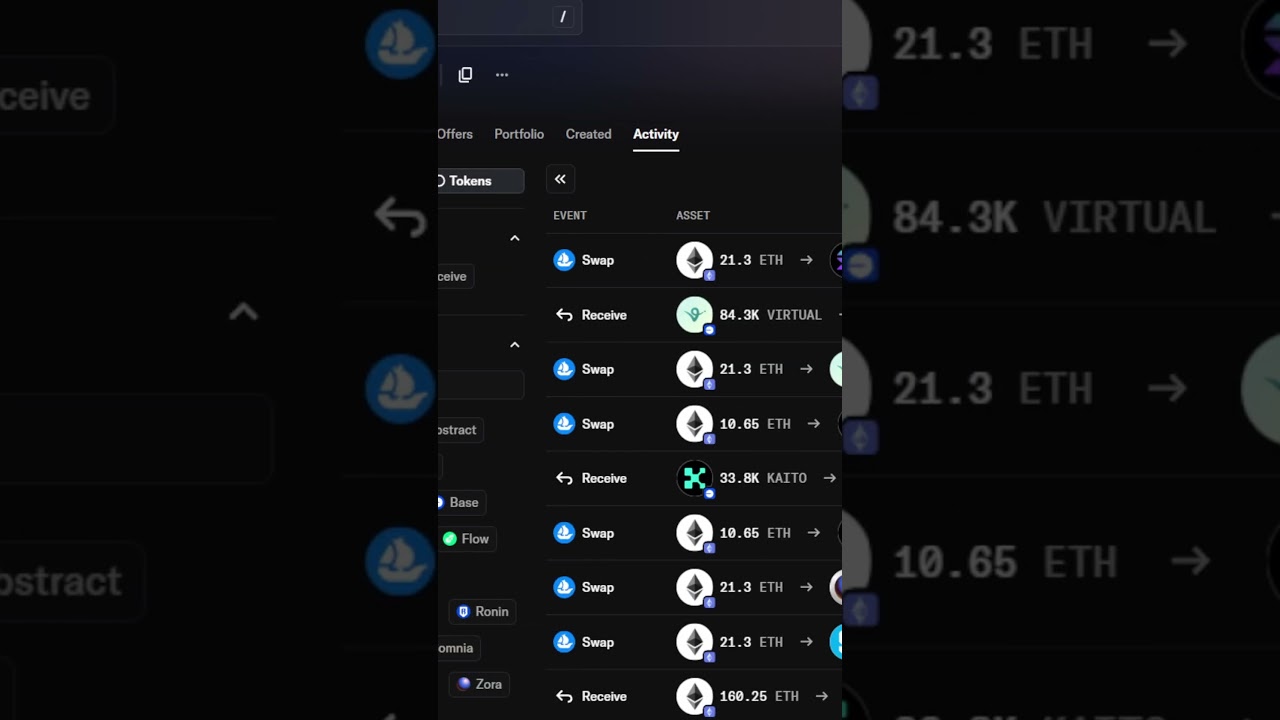 New on OpenSea: Profile Token Activity