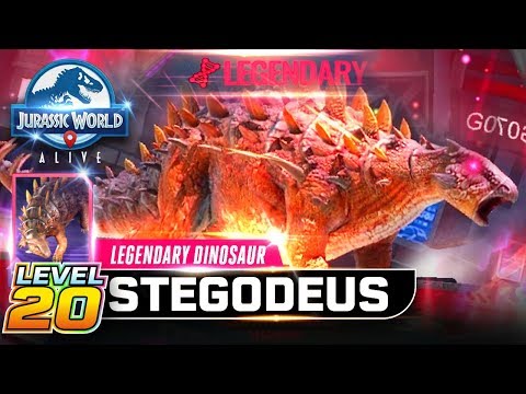 STEGODEUS KING OF STEGOSAURS LEGENDARY LEVEL 20 UNLOCKED! 【Jurassic World Alive 侏羅紀世界Alive】