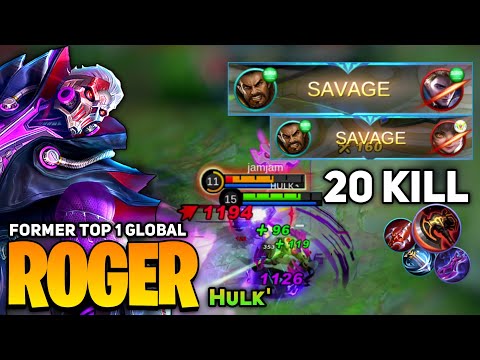 2X SAVAGE! Roger Best Build War Axe [ Former Top 1 Global Roger Gameplay ] ʜᴜʟᴋ ˞ - Mobile Legend