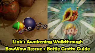 Bottle Grotto + BowWow Rescue Walkthrough - The Legend of Zelda: Link&#39;s Awakening (Switch)