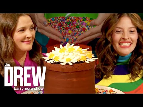 Drew Makes Colorful Birthday Cake with Amirah Kassem!