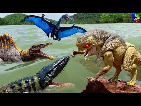 D-REX VS. SPINOSAURUS, MOSASAURUS 🦖 Jurassic World Rebirth Final Battle