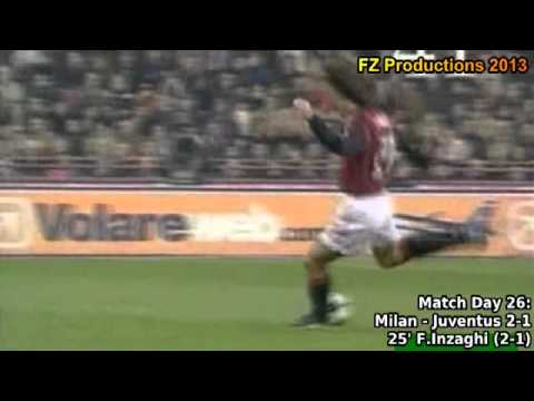 Serie A 2002-2003, day 26 Milan - Juventus 2-1 (F.Inzaghi goal)