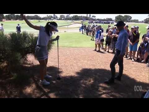 Watch LPGA Player Take Lateral Relief for an Unplayable Ball - Golf Rules