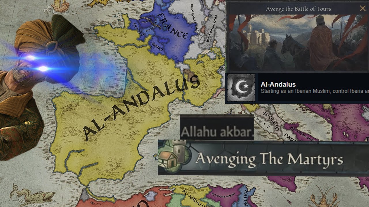 REVENGE OF AL ANDALUS, Al-Andalus Achievemen
t, Avenge the Battle of Tours Kings Crusader Kings III