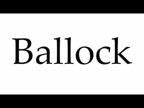 How to Pronounce Ballock