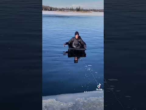 Fishing from a Floating Sled??? (When Ice Fishing is Slow)