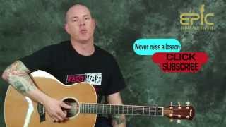 Learn Justin Moore How I Got To Be This Way country guitar song lesson chords strums rhythms licks